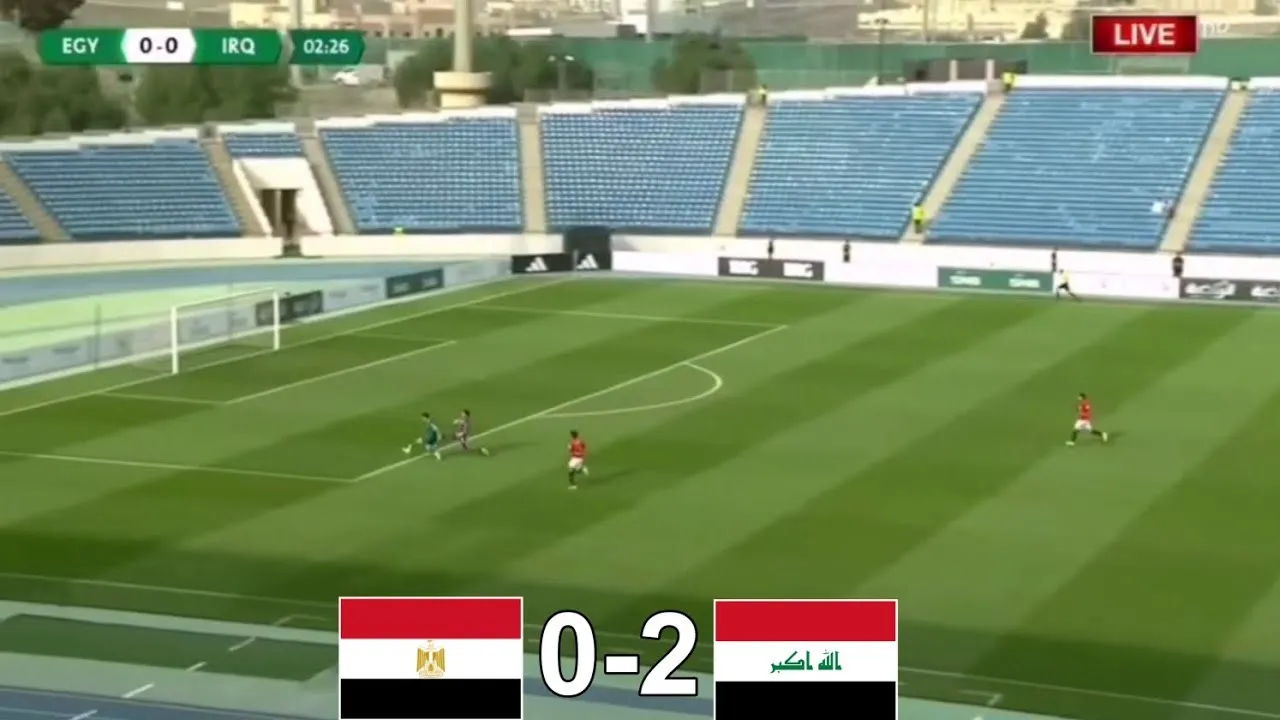 ملخص مباراة مصر والعراق