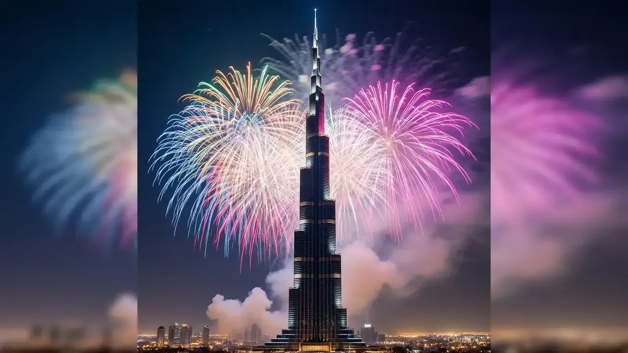 مشاهدة بث مباشر الألعاب النارية من برج خليفة لاستقبال 2026