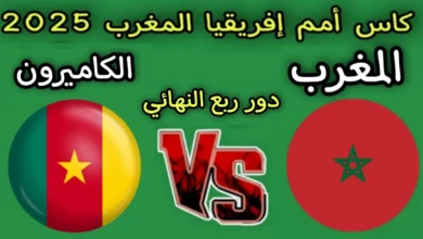 موعد مباراة المغرب ضد الكاميرون