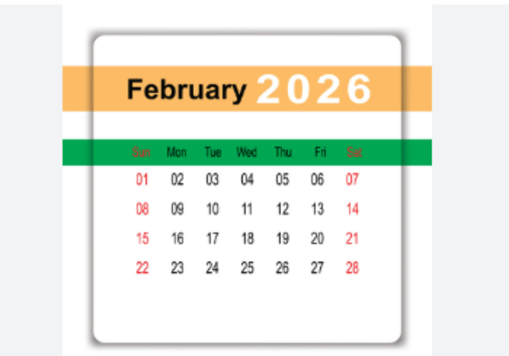 جدول الأيام العالمية لشهر فبراير/ شباط 2026